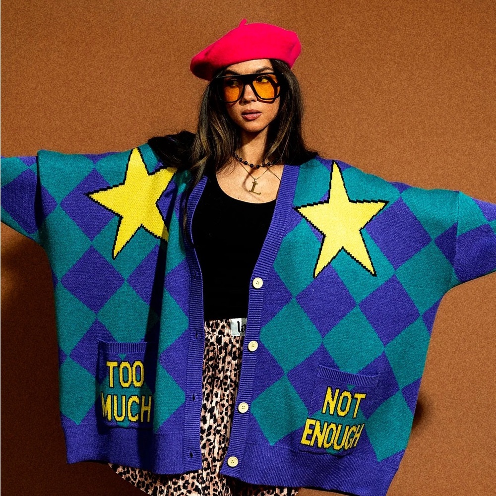 Just Right Oversized Clown Cardigan